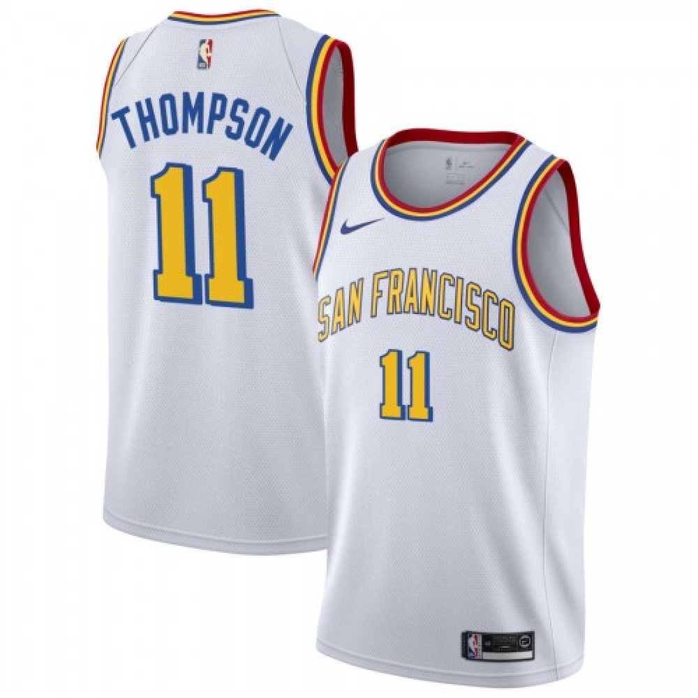 Men's Golden State Warriors Klay Thompson #11 White Classics Swingman Jersey - Classic Edition-Pro Kit Vault | Brand New 26/27 Sports Jerseys